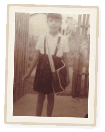 Elisabete quando criança, nos anos 1960